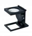 Fadenzähler Lupe  6-fach 20dpt Metall 28mm Glaslinse mit LED-Beleuchtung Linder S30