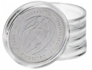 LINDNER Münzkapseln 43 Mm Innen-Ø – 100 Stück Im Pack, Kratzfeste Oberfläche Für Klare Sicht Auf Deine Münzen