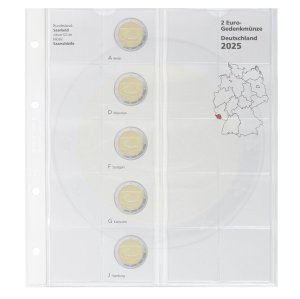 KARAT Vordruckblatt 2€ Bundesländer 2025 Lindner 1114-3 Saarland