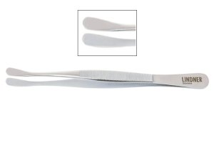  Pinzette geb. Löffel Edelstahl 115mm Lindner 2066