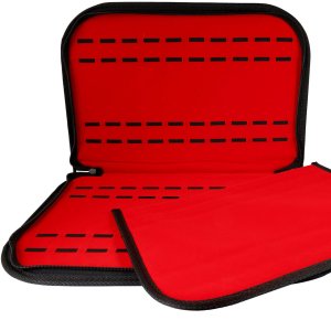 Mappe Etui Tasche für 20 Uhren Rot 40x29cm