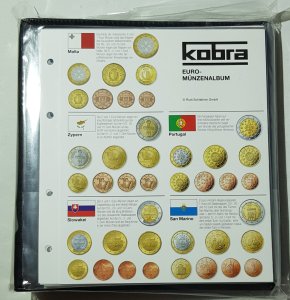 Euro-Münzalbum mit 5 Seiten Kobra FE-SO SCHWARZ